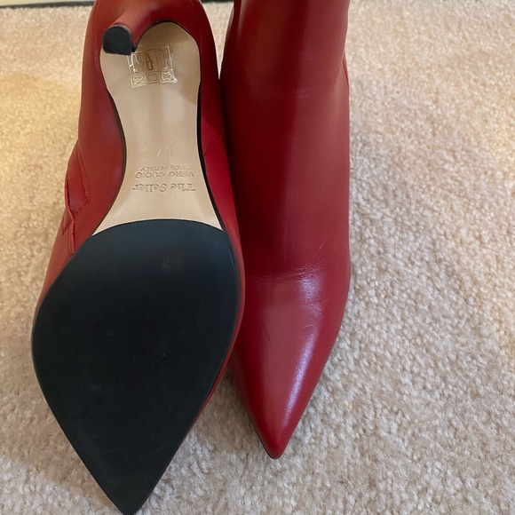 Red leather boots - Picture 4 of 4